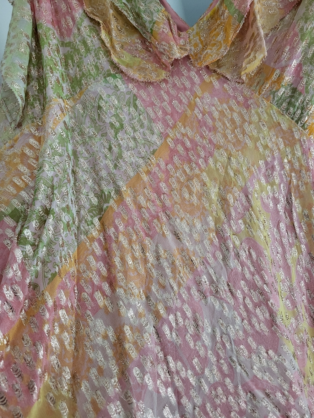 Pink & Orange Boho Mini Tilda Dress - Picture 6 of 7